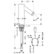 ��������� Axor Starck 10140 ��� �������� �����������, ������� �� ����, � ������������ t�