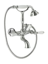 Смеситель Nicolazzi Petit Mont Blanc для ванны настенный двухрычажный, с душем, хром 1401CR78