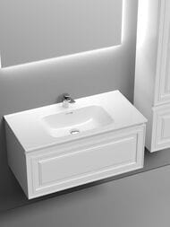 Тумба под раковину SANCOS Very (890х445х406) подвесная, один ящик, Bianco VR90W