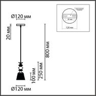 Подвесной светильник Lumion Suspentioni Manola 8049/1A, хром