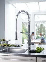 Смеситель Grohe K-7 32950000 для кухни для кухни, с дополнительной профессиональной лейкой, хром