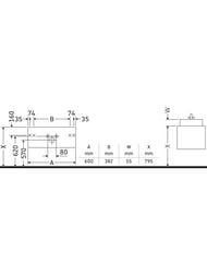 Тумба под раковину Duravit DuraStyle (600х398х453) подвесная ,1 ящик, цвет белый матовый DS638301818
