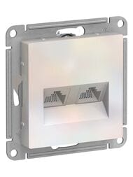 Розетка Systeme Electric ATLASDESIGN двойная компьютерная RJ45+RJ45 категория 5E жемчуг ATN000485