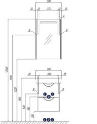 ���������� ���� AQUATON ������ 50 1A215502SIW6L 500x140x780 ��, ���������, ��� �����
