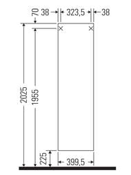 Пенал Duravit DuraStyle (400х1800х360) петли слева, цвет: орех натуральный DS1229L7979
