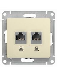 ������� Systeme Electric Glossa ������� ������������ RJ45 + RJ45 ���.5E �������� ������� GSL000285KK