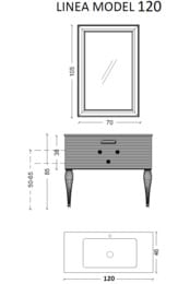 Тумба под раковину Armadi Art Vallessi Avantgarde (1200x460x380) 842-120-WG белая