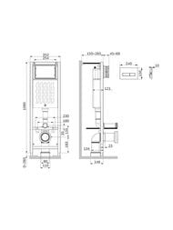 Инсталляция AM.PM ErgoFit с механической клавишей ErgoFit M черный матовый I012711.0338