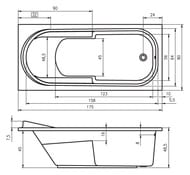 ����� ��������� RIHO COLUMBIA 175�80 ��� ������������, �������������