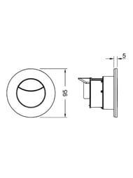 Клавиша смыва TECE Flushpoint 95х95 двойной смыв, круглая, хром глянец 9240982