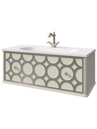 Тумба под раковину Caprigo Каприс 100 bianco antico/silver 1014х396х455 подвесная 25014-011/silver