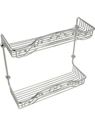 Migliore Complementi Полка-решетка большая двойная 40x15x40 см хром ML.COM-50.702.CR