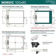 ������� ������ Starohome NORDIC 100�80 BLACK MATT, 64254562