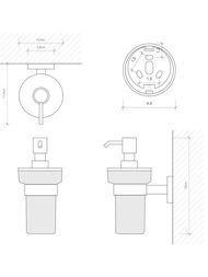 Дозатор для жидкого мыла Decor Walther BA WSP настенный, цвет: белый матовый/хром 0530800