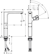 ��������� Axor Urquiola 11035 ��� ����������� ������������� �������, ����� 198 ��, ����