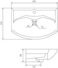 �������� Aquaton ����� 65 1WH207782 445x650x185 ��, �������, ��������� ��� ���������, �����