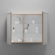 Зеркало-шкаф SANCOS Mirror (990х150х740) подвесное,LED-подсв.,сенсорное управ.,дуб галифакс MI100EG