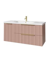 Тумба под раковину Caprigo RAIN 120 (1166х446х550) подвесная, 2 ящ, 1 дверь, Пудра 36517L-SF026