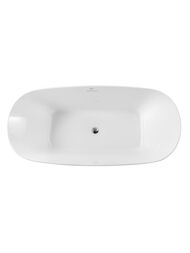 Ванна акриловая BelBagno BB415-1700-800 1700x795x620 отдельностоящая, полукруглая, белый