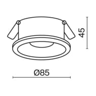 ������������ ���������� Maytoni Zoom (���) DL032-2-01W, 10��, IP65, GU10, �����