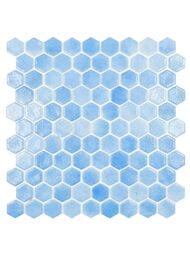 Мозаика Vidrepur Hex Colors   110 (307х317) на сетке, голубая (шт.) — миниатюра 1