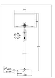 ��������� ���������� Maytoni Alloro (������) MOD088FL-01BS, IP20, E27�6, ������
