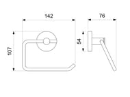 Держатель для туалетной бумаги Aquatek Европа AQ4118MB подвесной, без крышки, цвет: черный матовый