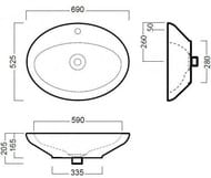 �������� ��������� Hatria Sculture Y0MV01 690�525�165 � 1 ���������� ��� ���������, �������, �����