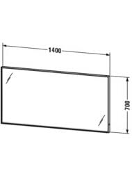 ������� Duravit L-Cube 1400�700�67 � 4-��������� ����������, ������, ����� ������� LC7384018180000
