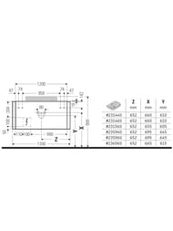 Тумба под раковину Duravit Happy D.2 Plus 1300х408х550 2 ящика, орех брашированный HP497206969 — изображение 3