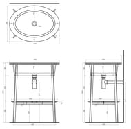�������� Cielo CATINO OVALE (700�500�180) ��� ���. ��� ��������� ���� Polvere CALAO PL