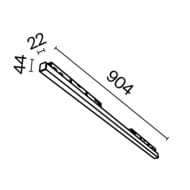 Трековый светильник Maytoni Basis Exility (Базис Эксилити) TR030-4-30WTW-DD-W 2700-6000K 30Вт 120° Dim Dali1, IP20, белый