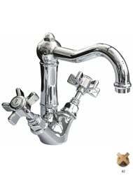 Смеситель Nicolazzi Dames Anglaises для раковины двухрычажный, поворотный излив, бронза 1432BZ18