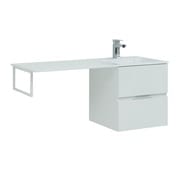 Тумба с раковиной Aquanet Алвита 120 R (1200х526х480) правая, подвесная, 2 ящика, белая 243726