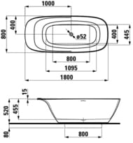 ����� LAUFEN INO 2.3030.2.000.000.1 (1800�800�520) ���.������, ���������������, ������������ ����-�������, �����