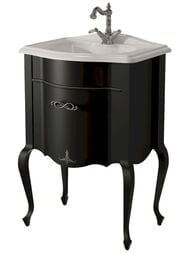 Тумба под раковину Caprigo Бурже 60 nero lucido 610х925х465 11010-020