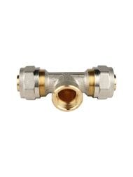 Тройник STOUT 26х3/4"Вх26 обжимной, для металлопластиковых труб, SFS-0012-003426