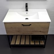 Тумба COMFORTY Бредфорд-90 (910х870х465) напольная, с раковиной, дуб темный 00-00009403
