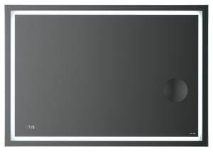 Am.Pm "Gem" Зеркало настенное с LED-подсветкой (1000х700х30) с часами и косм.зеркалом M91AMOX1003WG
