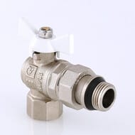 Кран угловой с американкой 3/4"ВН VALTEC BASE белая бабочка, с доп. уплотнением, VT.228.NRW.05 — изображение 2