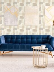Обои виниловые на флизелине Grandeco Maison MN 3304 (0,53х10,05) геометрия, бежевые (рул.)