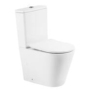 Унитаз-компакт BelBagno Fly-R 360х605х825 безободковый, гор.выпуск, белый BB2149CPR+BB2149T — миниатюра 1