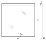 ������� BelBagno SPC-UNO-800-800-TCH (800�800�50) ����������� ����,���������,��������� �����������