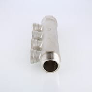 Коллектор VALTEC 3/4" на 4 выхода 1/2"В магистральный без кранов, никель VTc.550.N.0504 — изображение 2
