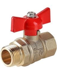 Кран шаровый VALTEC СТАНДАРТ 3/4"ВН бабочка (PN40) VT.123.GN.05 — миниатюра 1