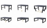 ���� KETER LYON RATTAN TABLE (116x71�40-65), ��������, ����������