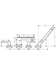 Смеситель Axor MyEdition 47432000 на борт ванны, на 4 отверстия, без панели