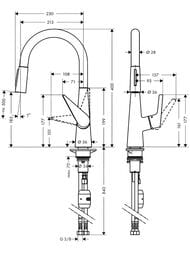 Смеситель Hansgrohe Talis M51 для кухни 200 вытяжной поворотный излив хром 72813000 — миниатюра 2