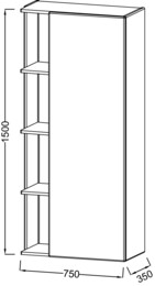 ����� Jacob Delafon TERRACE (75�35�150) ���������, �����, ����� ��������� ��� EB1741DRU-G1C