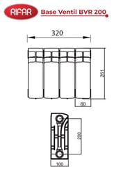 �������� ��������������� Rifar Base Ventil BVR 200 ������ ������ �����������, 4 ������, 400 ��